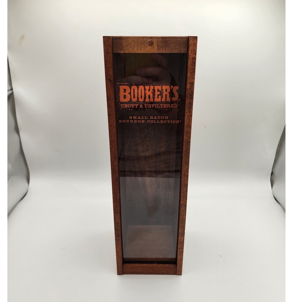 Booker's Bourbon Wood Display Box Small Batch Collection Uncut Unfiltered